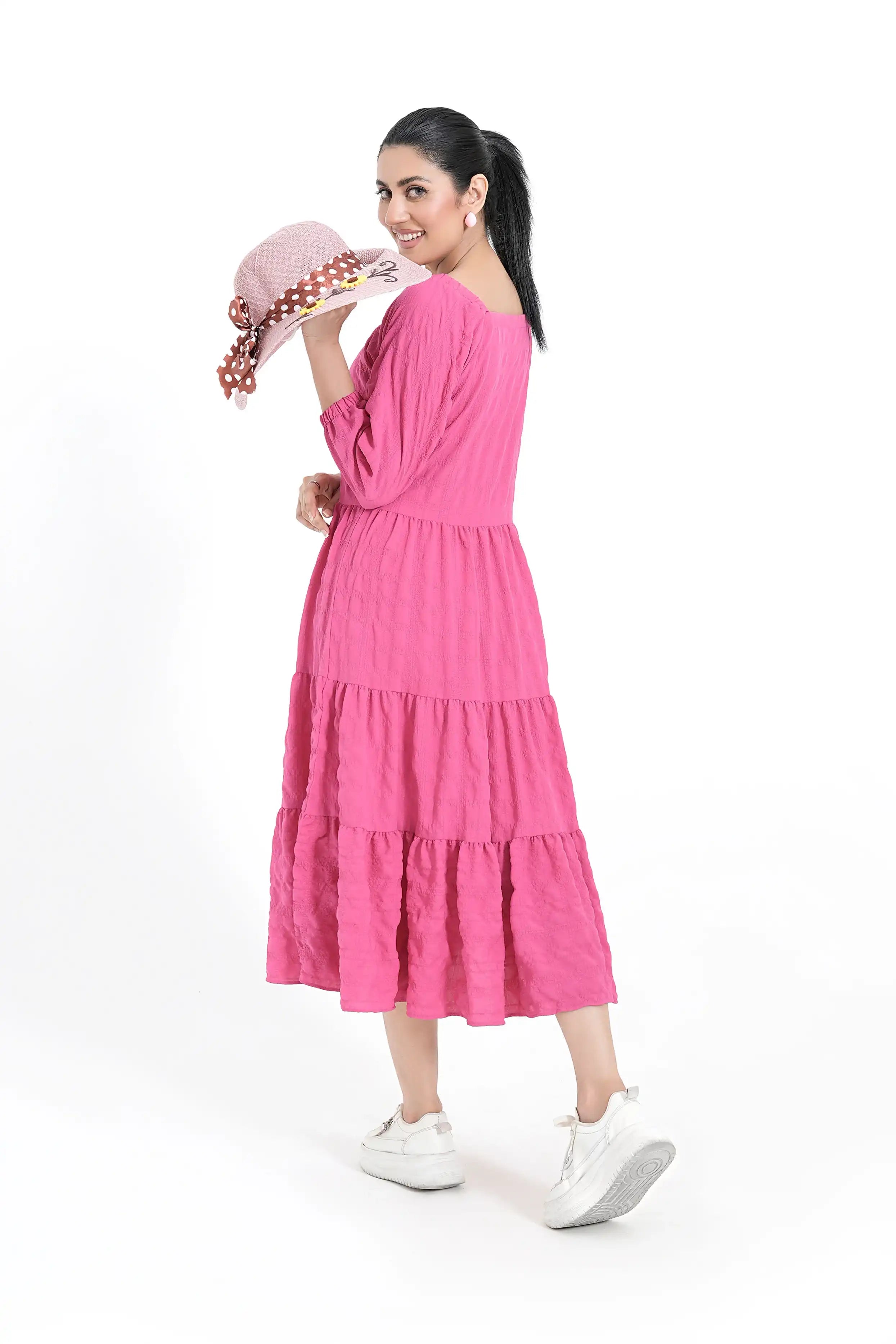 Stylish Women’s Pink Maxi Dress