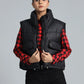Stylish black parachute puffer jacket