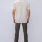 Back view of a stylish short-sleeve shirt