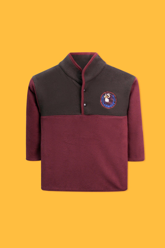 Little Boys Mock Neck Sweatshirt - Maroon