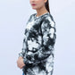 Black tie-dye regular fit sweatshirt