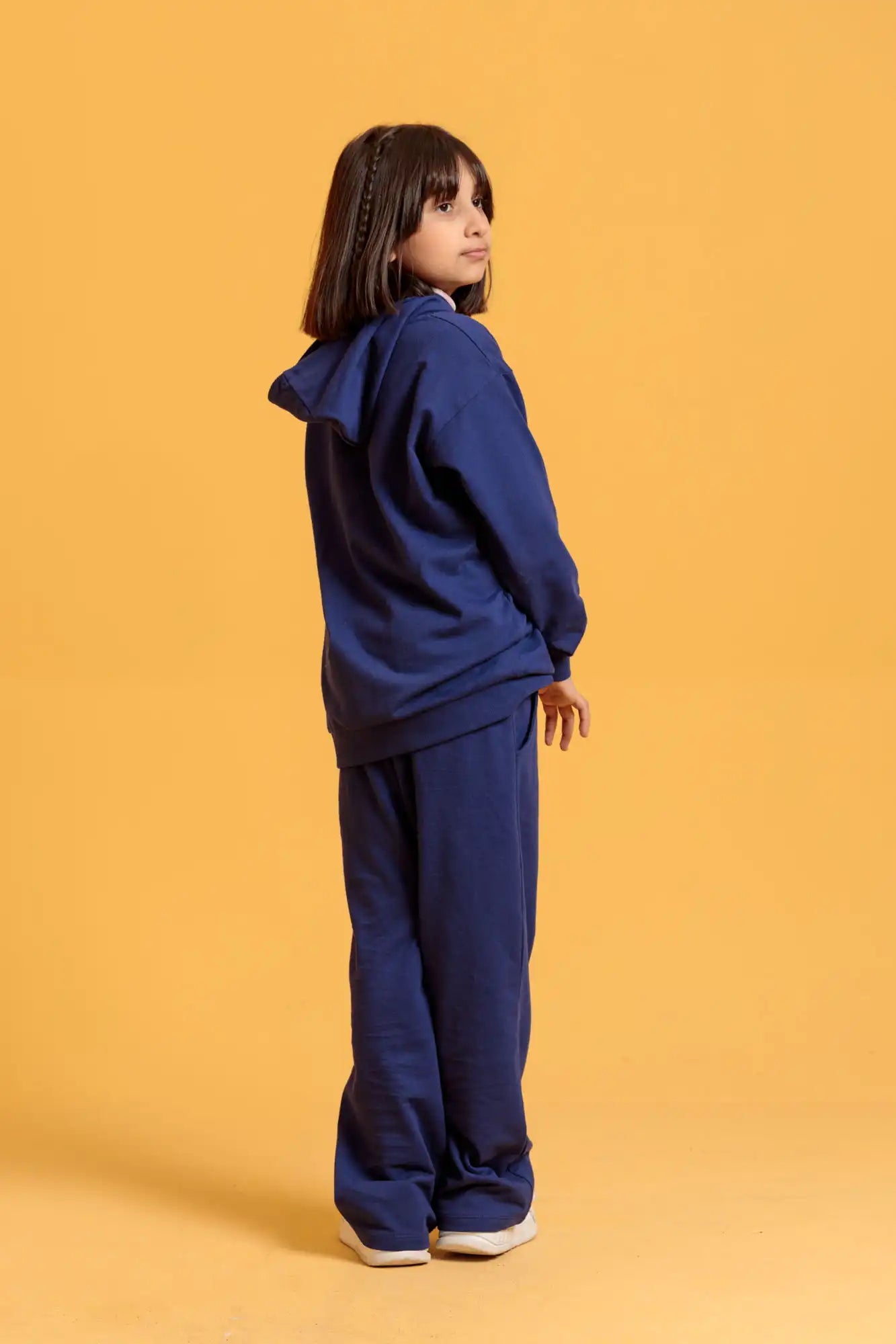 Trendy beacon blue two-piece outfit