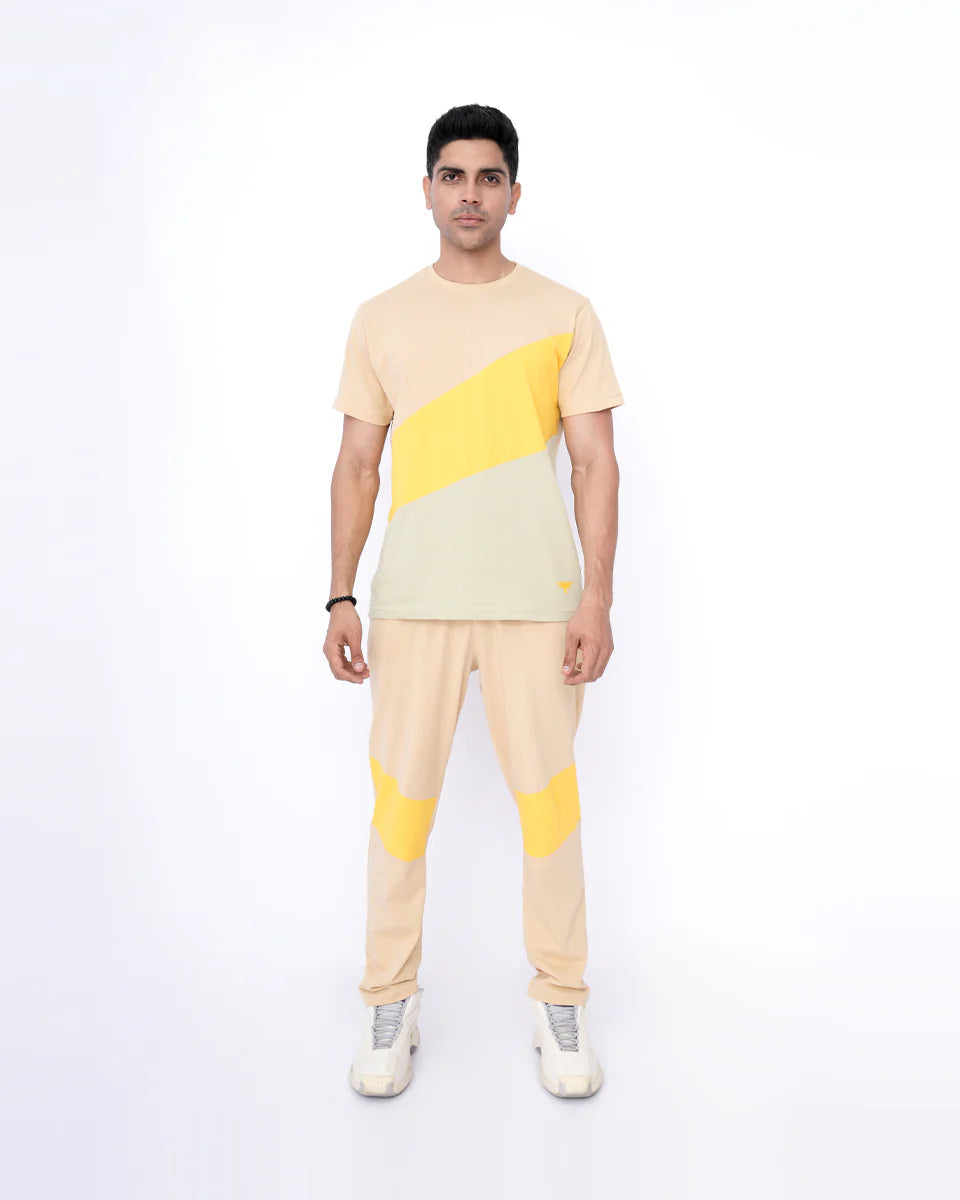 Two-piece set almond buff