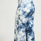 Women Tie & Dye Wide Leg Jeans - Blue