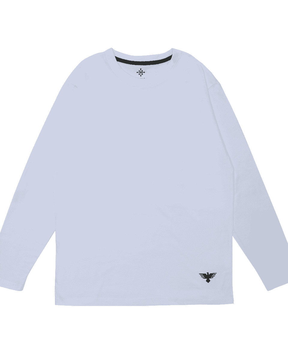 Men Full-Sleeve T-Shirt – White - Harwage