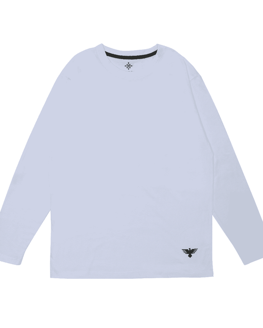 Men Full-Sleeve T-Shirt – White - Harwage