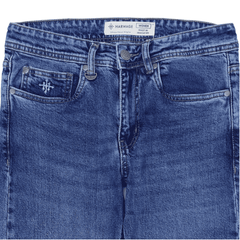 Women Light Blue Straight Fit Denim Jeans - Harwage