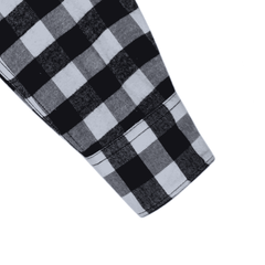 Men Casual Shirt Checkered - Checkered Black / White