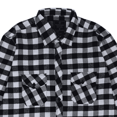 Men Casual Shirt Checkered - Checkered Black / White