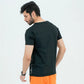 Men V Neck T Shirt - Black