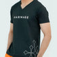 Men V Neck T Shirt - Black
