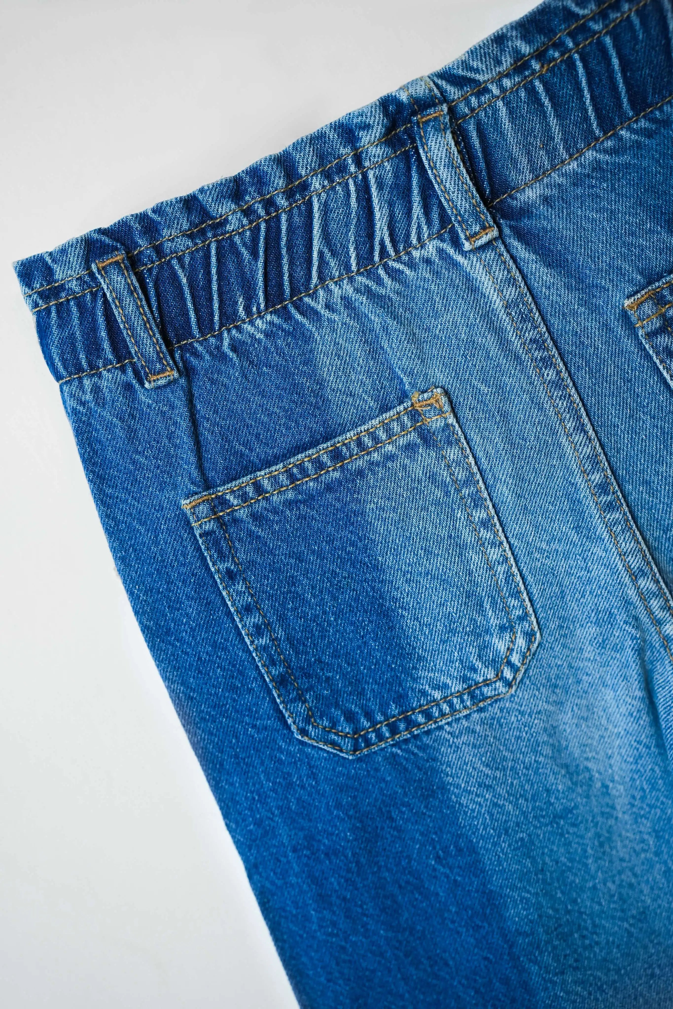 Vibrant multi-color wide leg denim jeans
