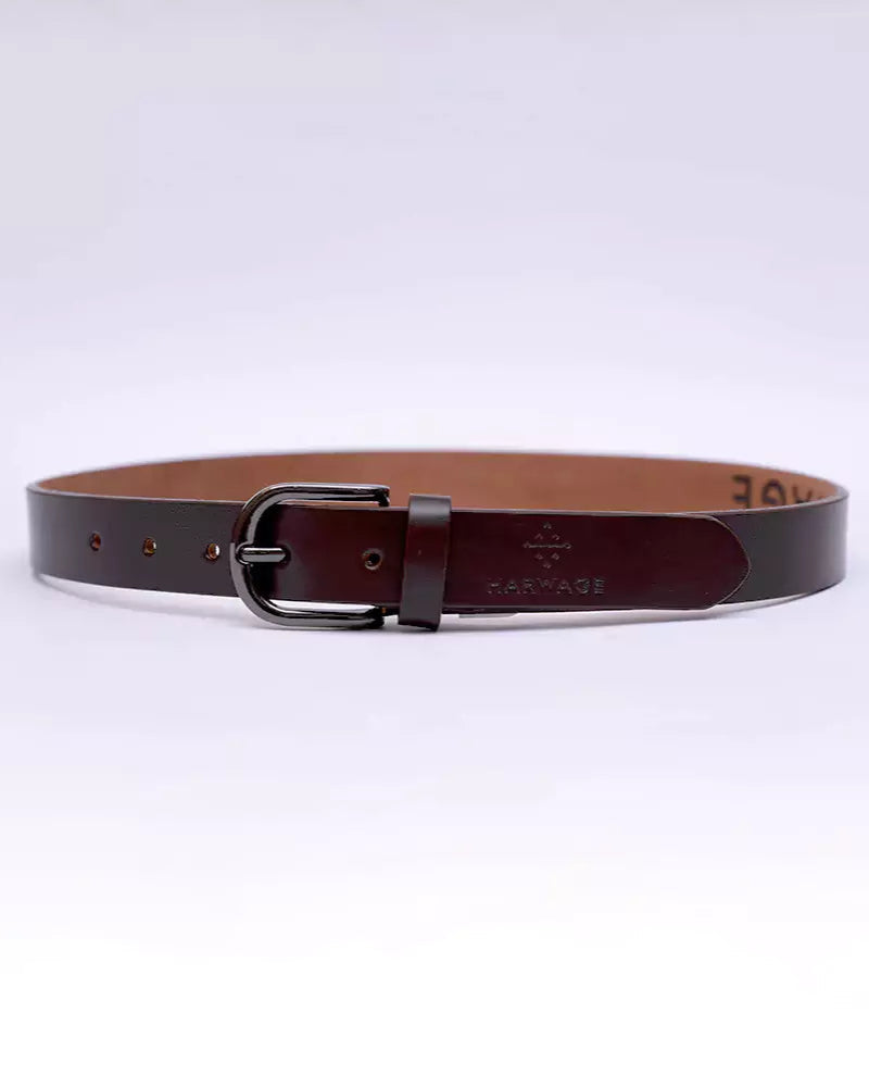 Women Basic Buckle Belt – Brown