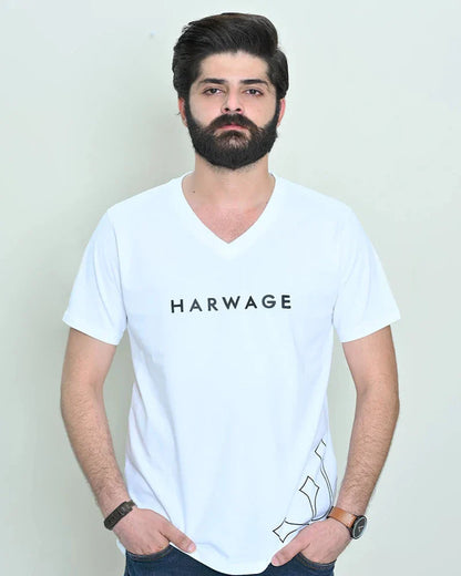 Men Basic V-Neck T-Shirt – 2 Colors - Harwage