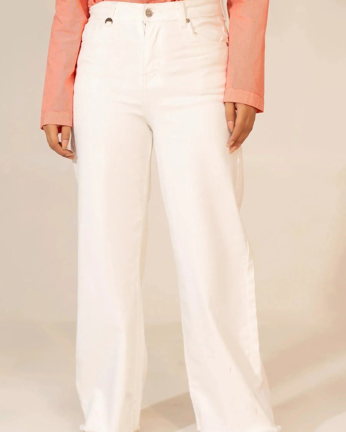 Women’s White Wide Leg Jeans