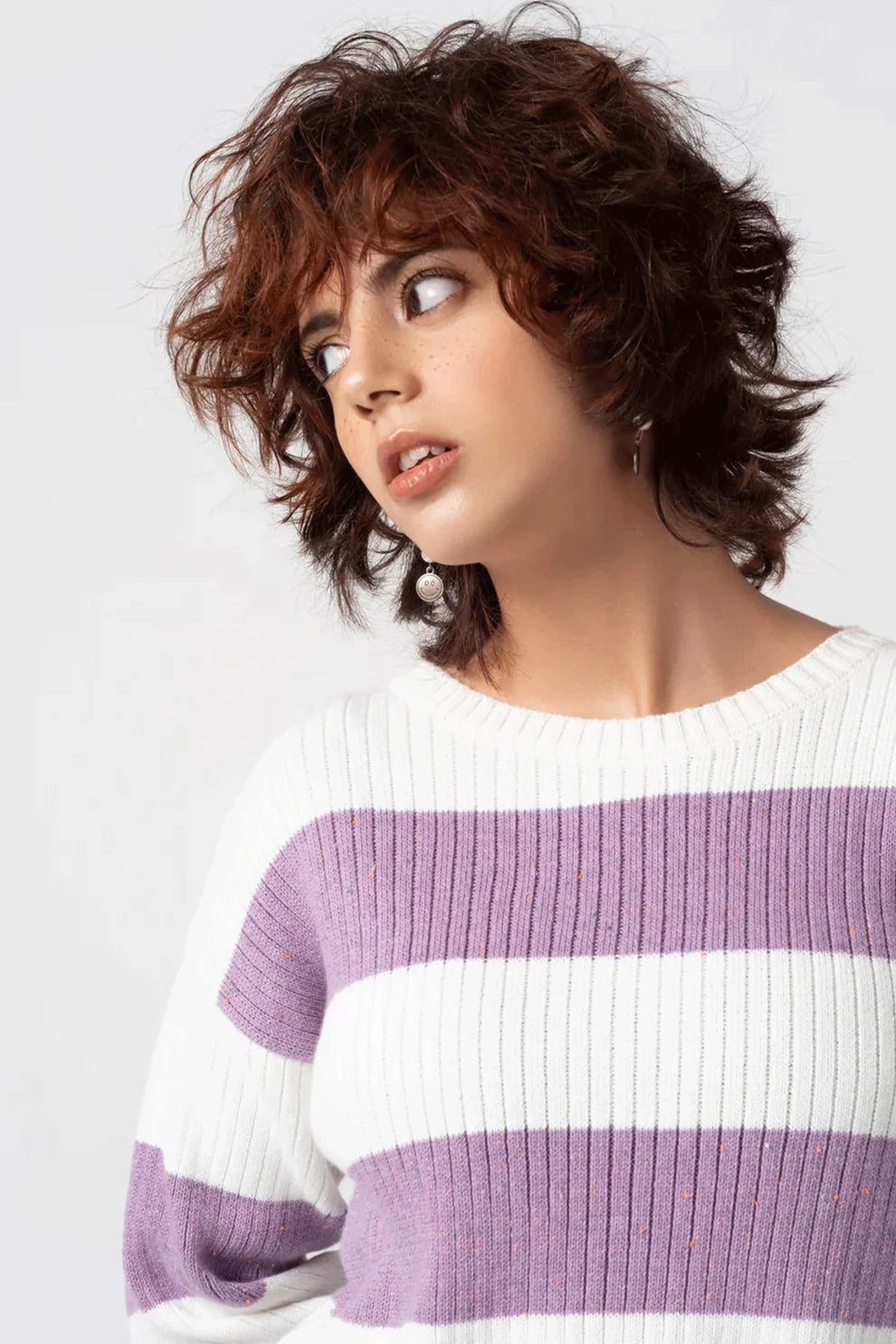 White lavender cardigan