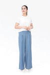 Wide Leg Denim Palazzo - LT Blue