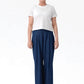 Wide Leg Denim Palazzo - Mid Blue
