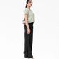 Wide Leg Denim Palazzo - Black