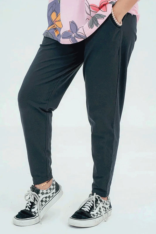 Women Basic Slouchy Trousers - Black