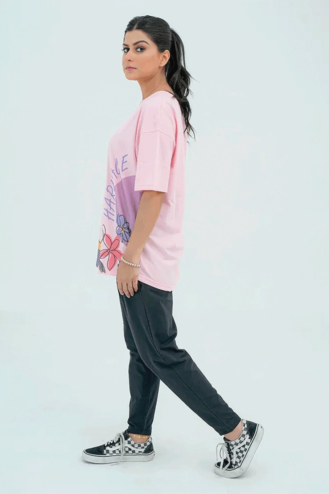 Women Basic Slouchy Trousers - Black