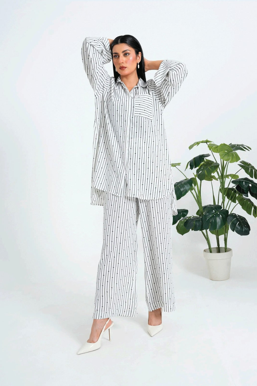 Women Co ord Set - White