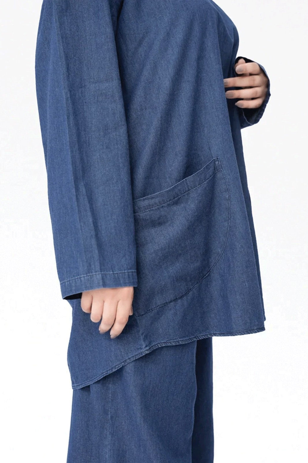 Women Denim Co-Ord Set – Mid Blue