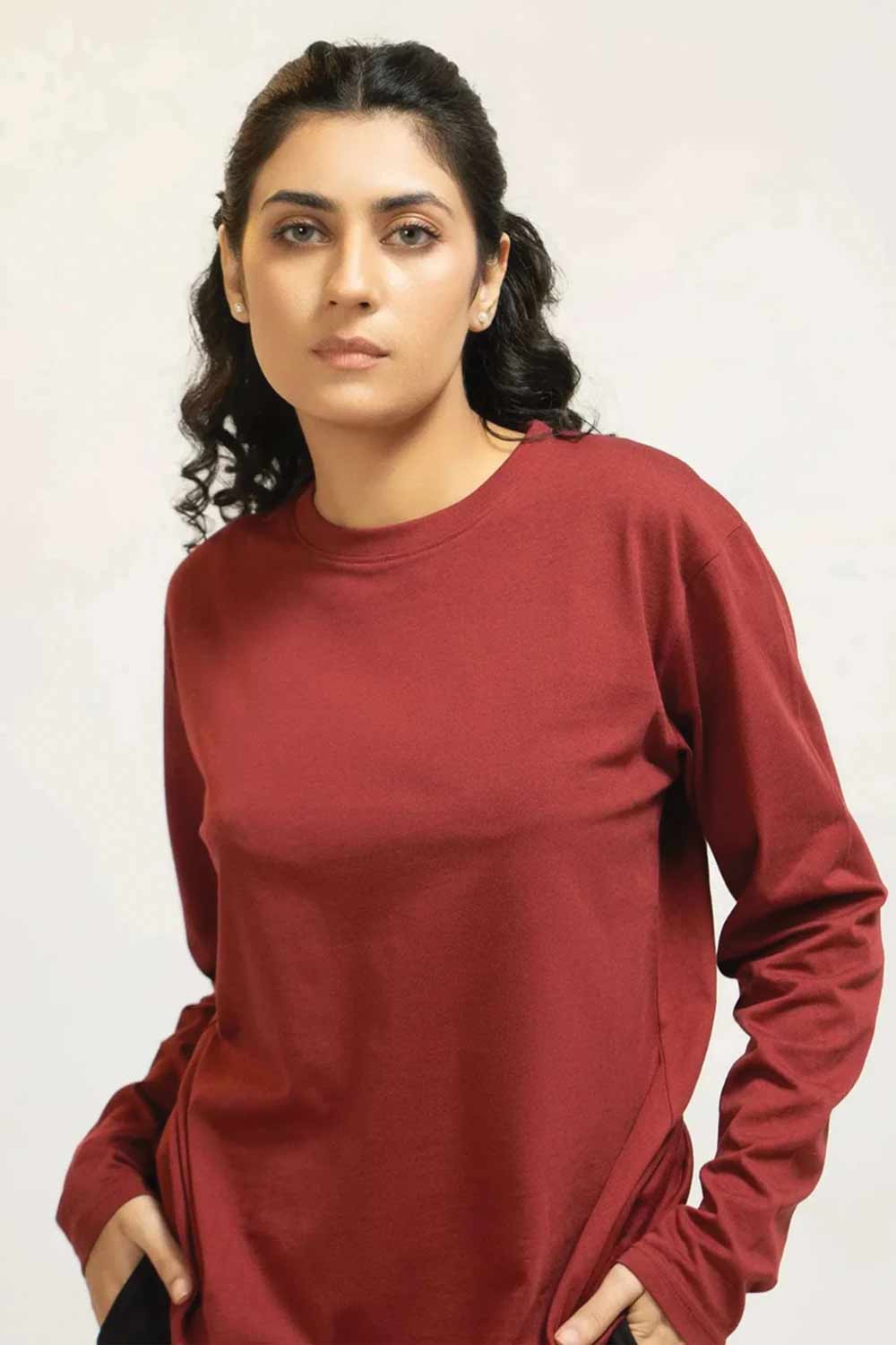 Women Full Sleeve Shirt - Merlot