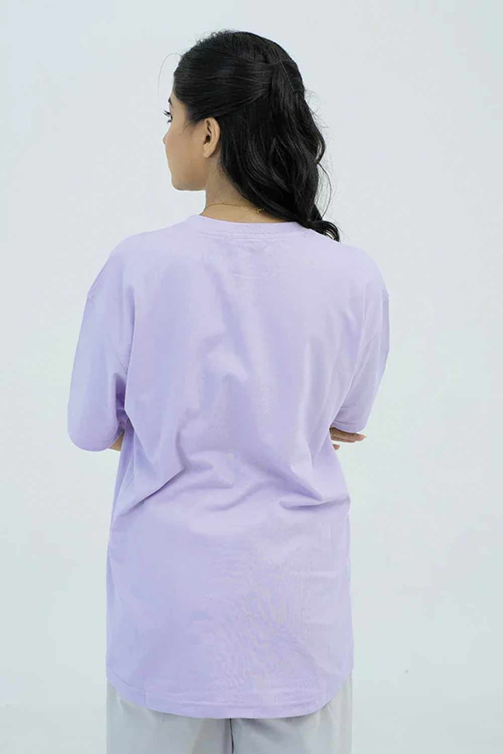 Women Graphic Oversized T-Shirt – Lavender