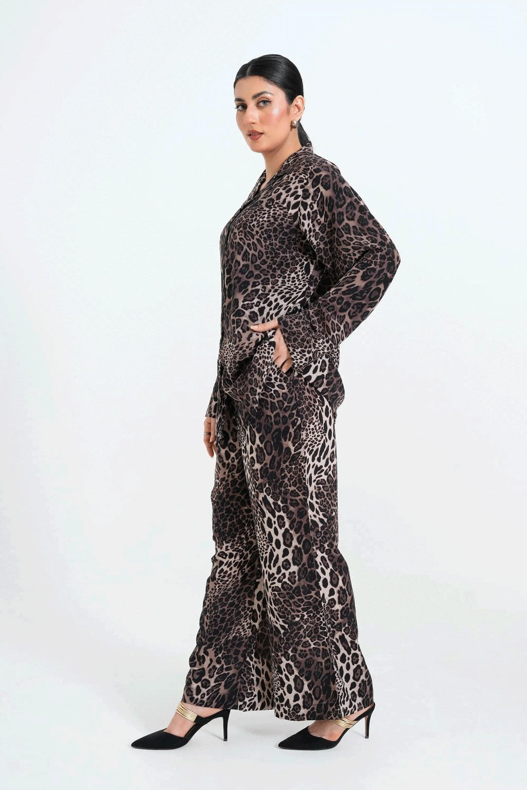 Women Leopard Print Co-Ord Set
