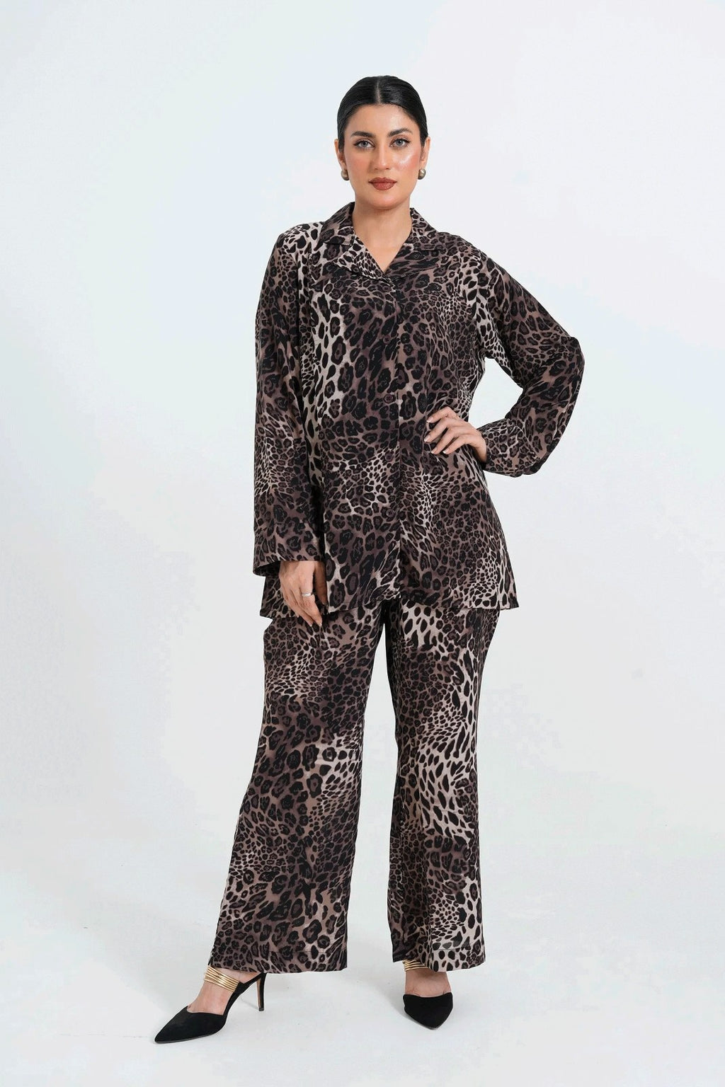 Women Leopard Print Co-Ord Set