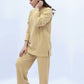 Women Plain Co-Ord Set - Beige