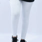 Women Plain Tights - White
