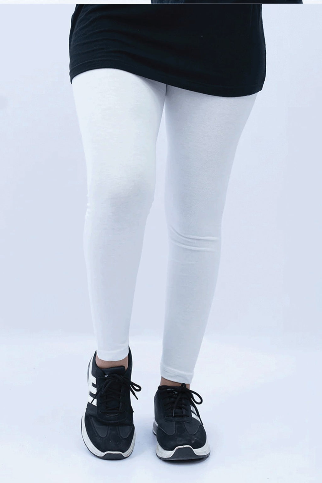 Women Plain Tights - White
