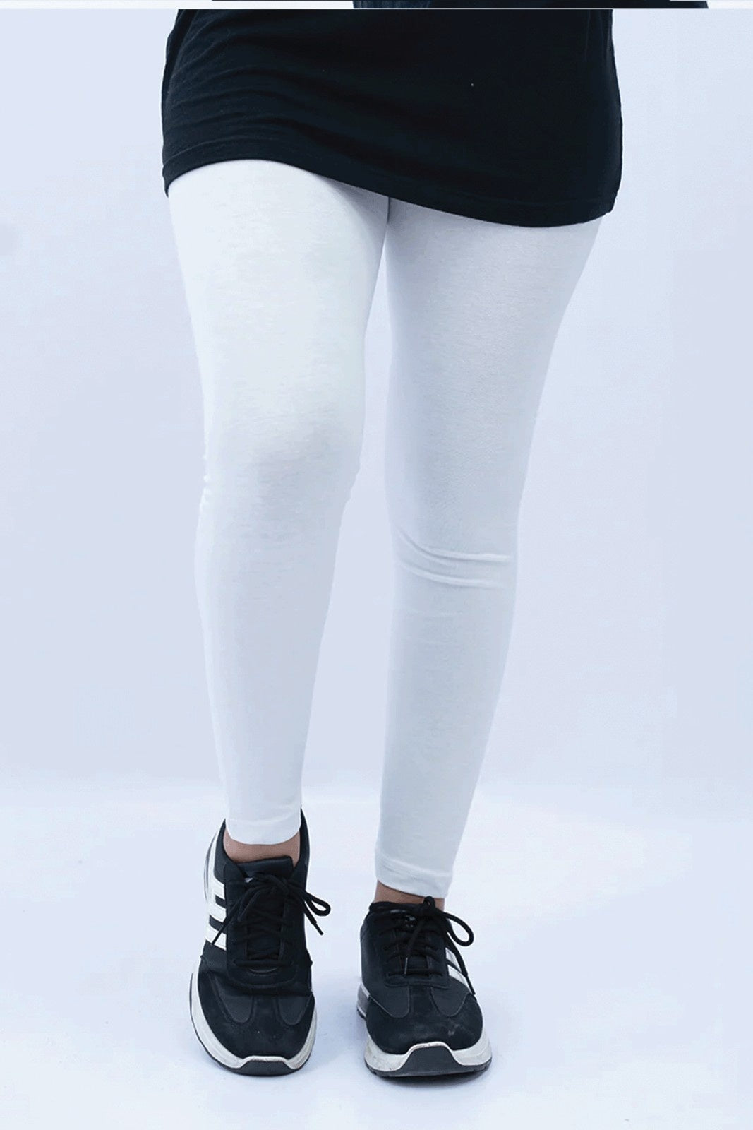 Women Plain Tights - White
