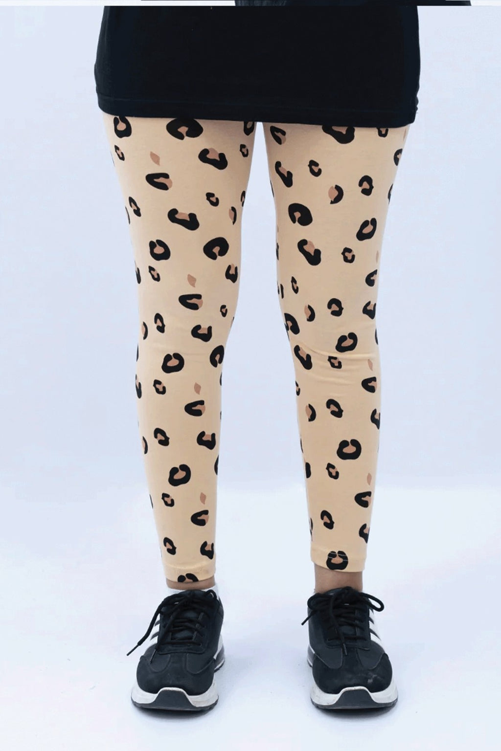 Women Printed AOP Tights – Beige
