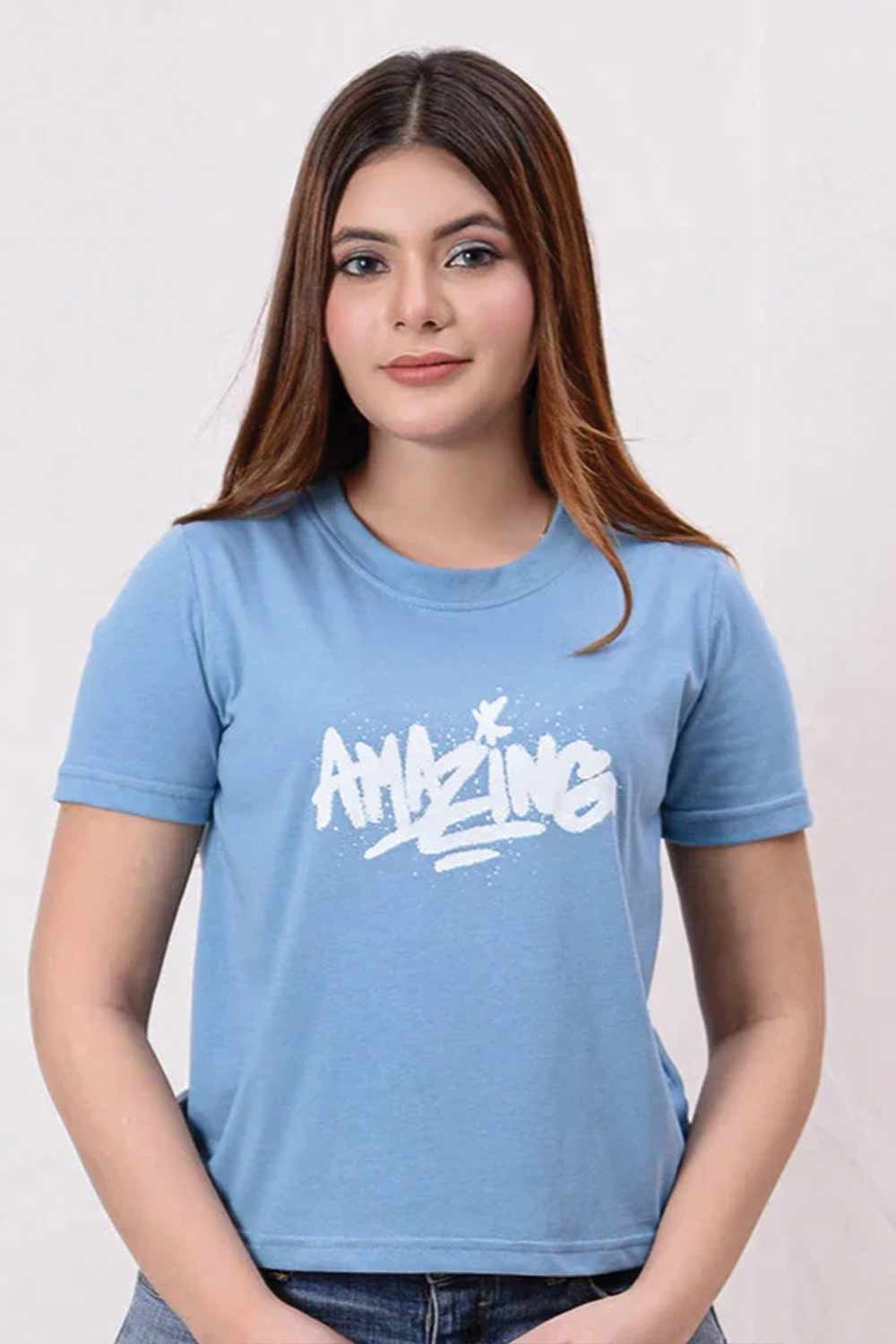 Women Printed Cropped Top - Niagara