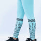Women Printed Leggings – Bright Sky Blue