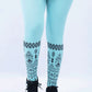 Women Printed Leggings – Bright Sky Blue