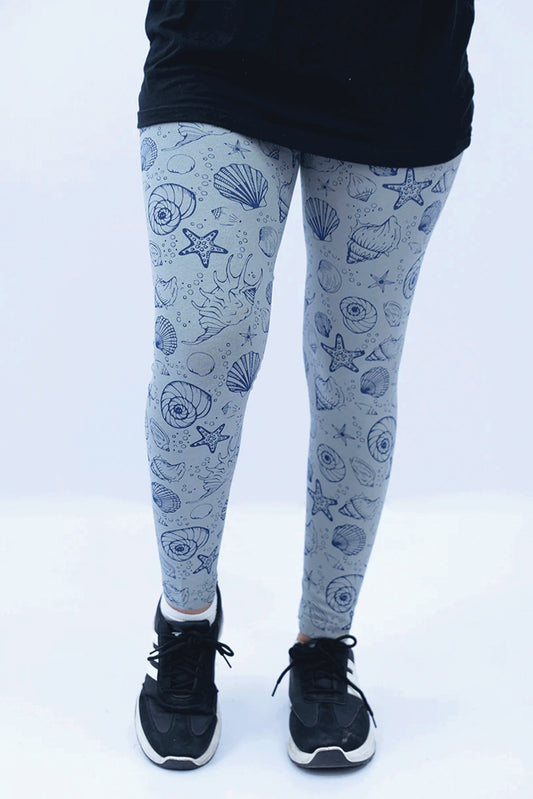 Women Printed Leggings – Grey