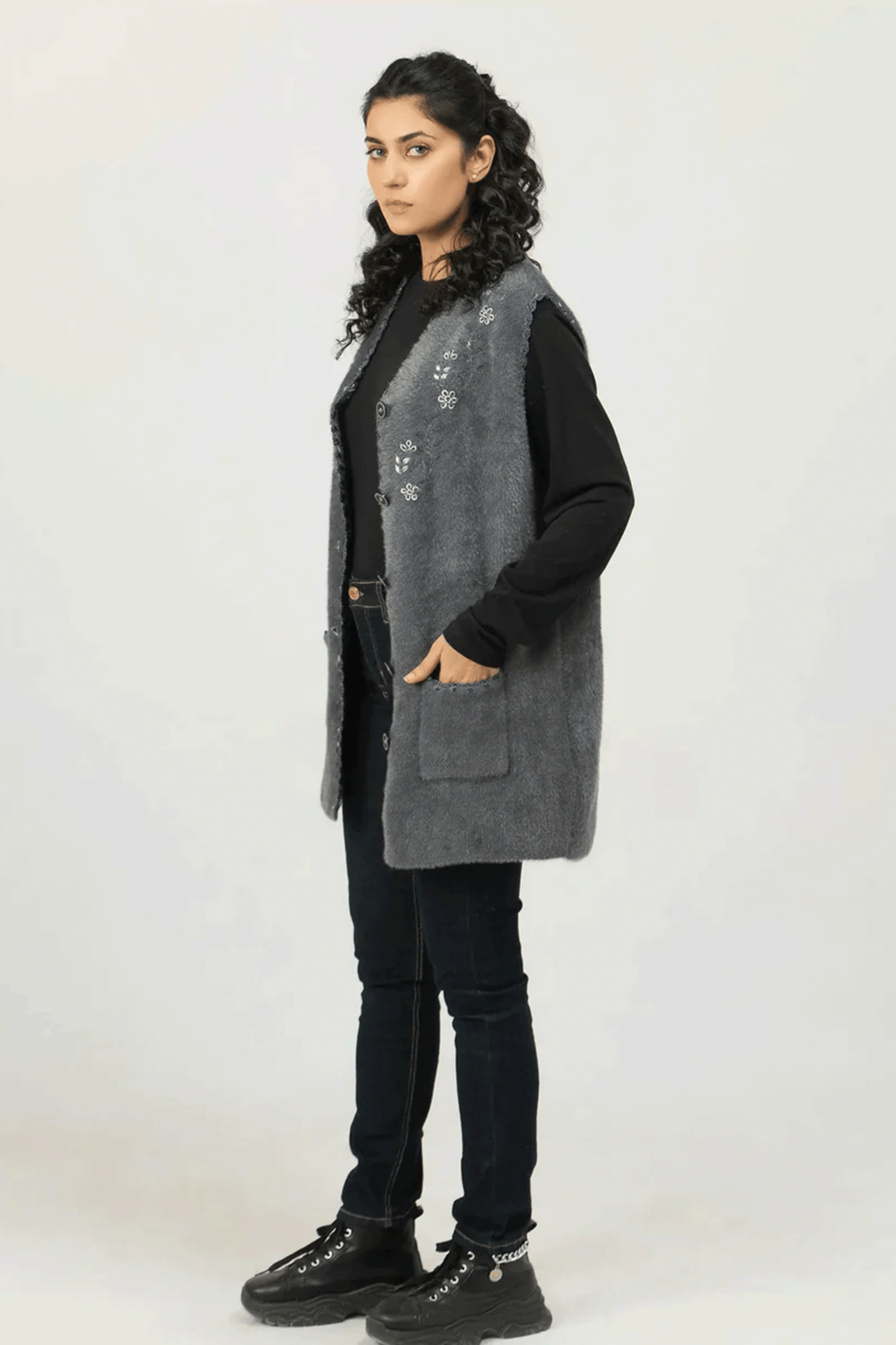 Women Regular Fit Sleeveless Jersey – Grey