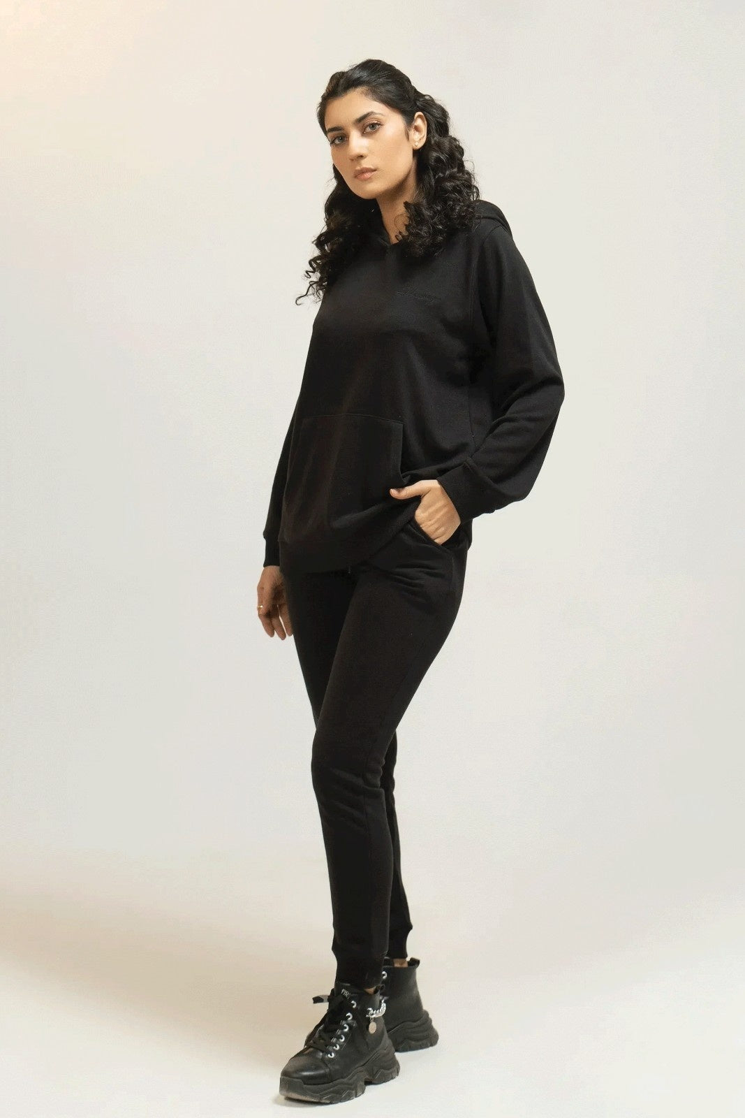 Women Tracksuit Regular - Black