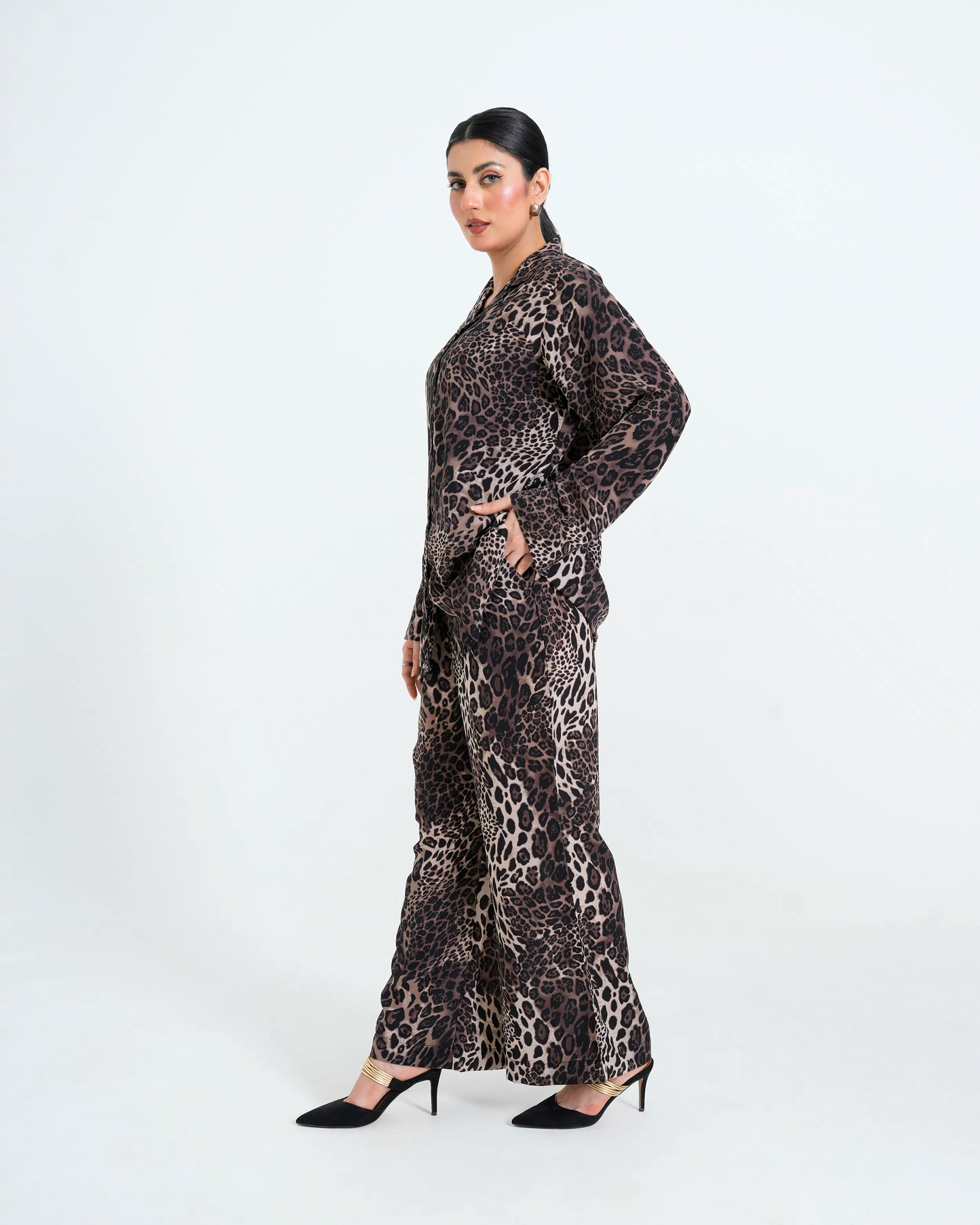 Women Leopard Print Co-Ord Set