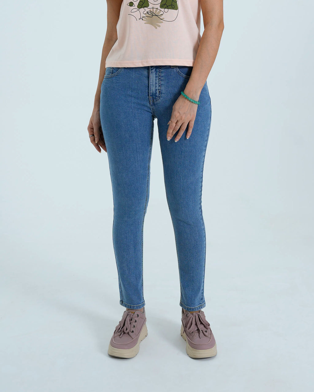 Women Slim Fit Denim Jeans - Light Blue