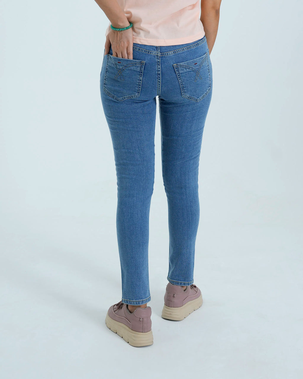 Women Slim Fit Denim Jeans - Light Blue