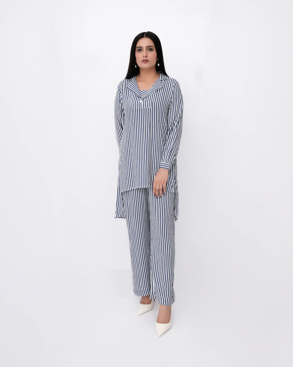 Women Stylish Co-Ord Set	- Blue