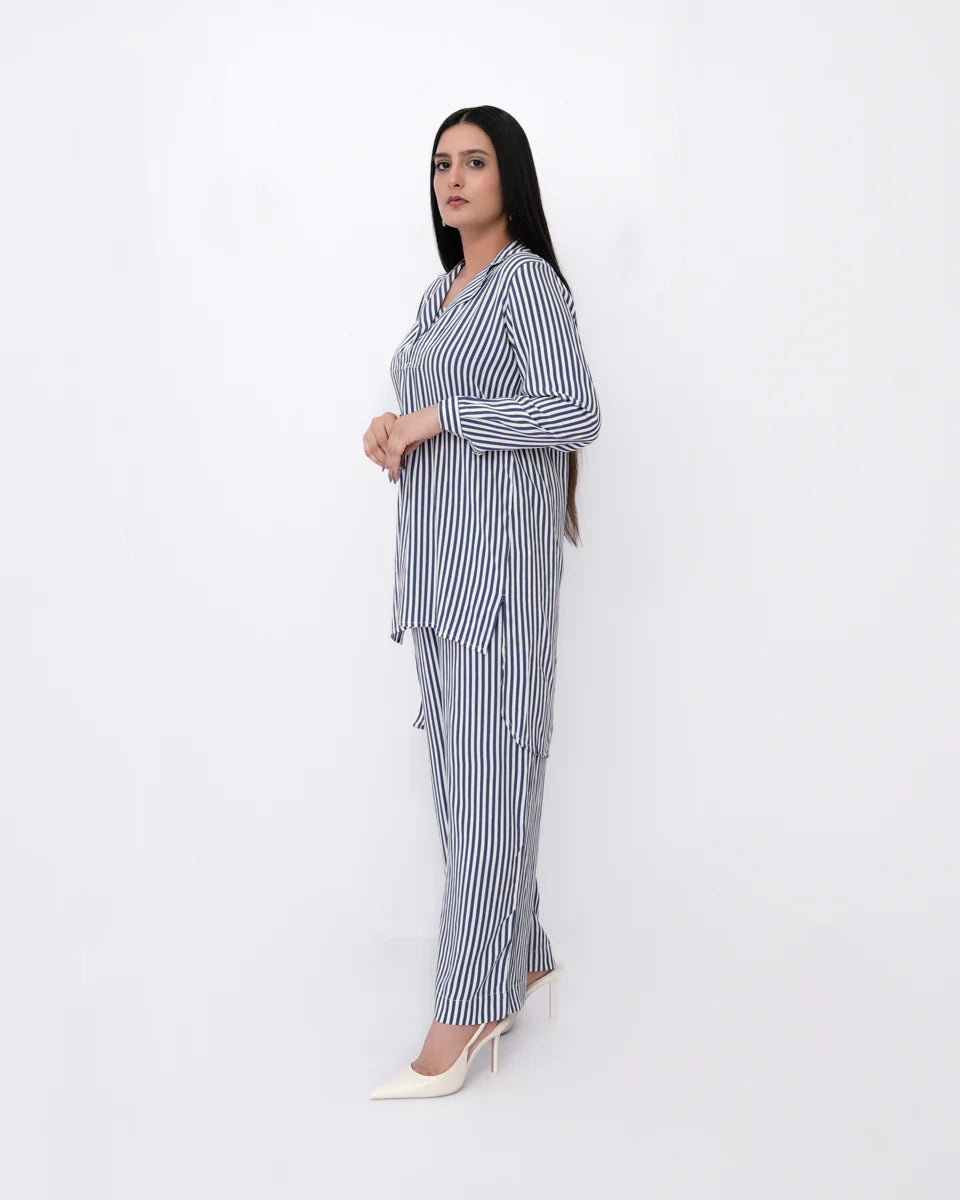 Women Stylish Co-Ord Set	- Blue