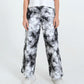 Women Tie & Dye Wide Leg Jeans – Black