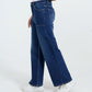 Women Wide Leg Denim Jeans – Navy Blue
