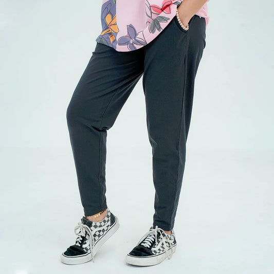 Women’s Black Basic Slouchy Trousers